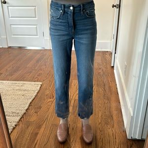 GOOD AMERICAN Good Curve Straight Jeans. Color Indigo 338. Size 0/25